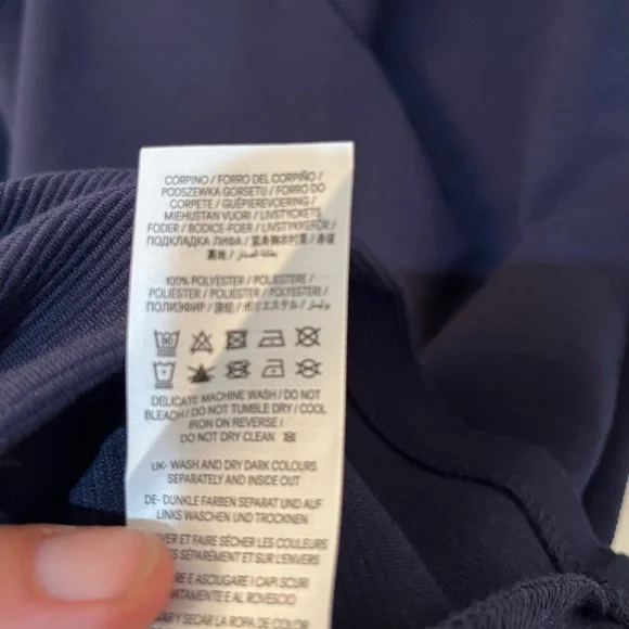 NWT! Boden Navy Ribbed Brontë Ottoman V Neck Knee Length Dress 3/4 Sleeve Sz 12 - Picture 7 of 11